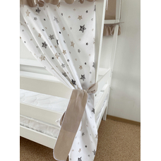 Крыша и шторы для кроватки домика ТД-36