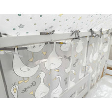 Крыша и шторы для кроватки домика ТД-38