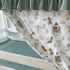 Крыша и шторы для кроватки домика ТД-47